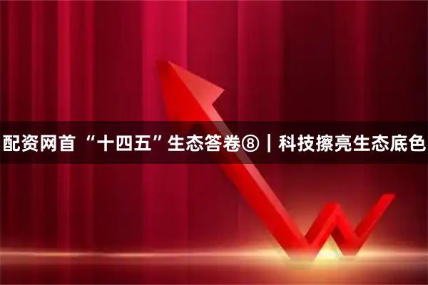 配资网首 “十四五”生态答卷⑧｜科技擦亮生态底色