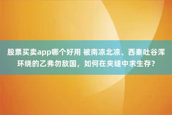 股票买卖app哪个好用 被南凉北凉、西秦吐谷浑环绕的乙弗勿敌国，如何在夹缝中求生存？